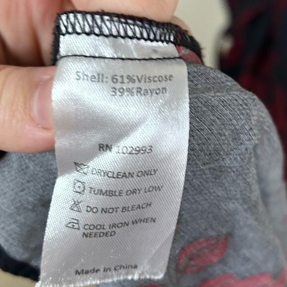 Marissa Webb Collective Button Front Navy Floral Midi Dress Size 6 - Picture 5 of 7